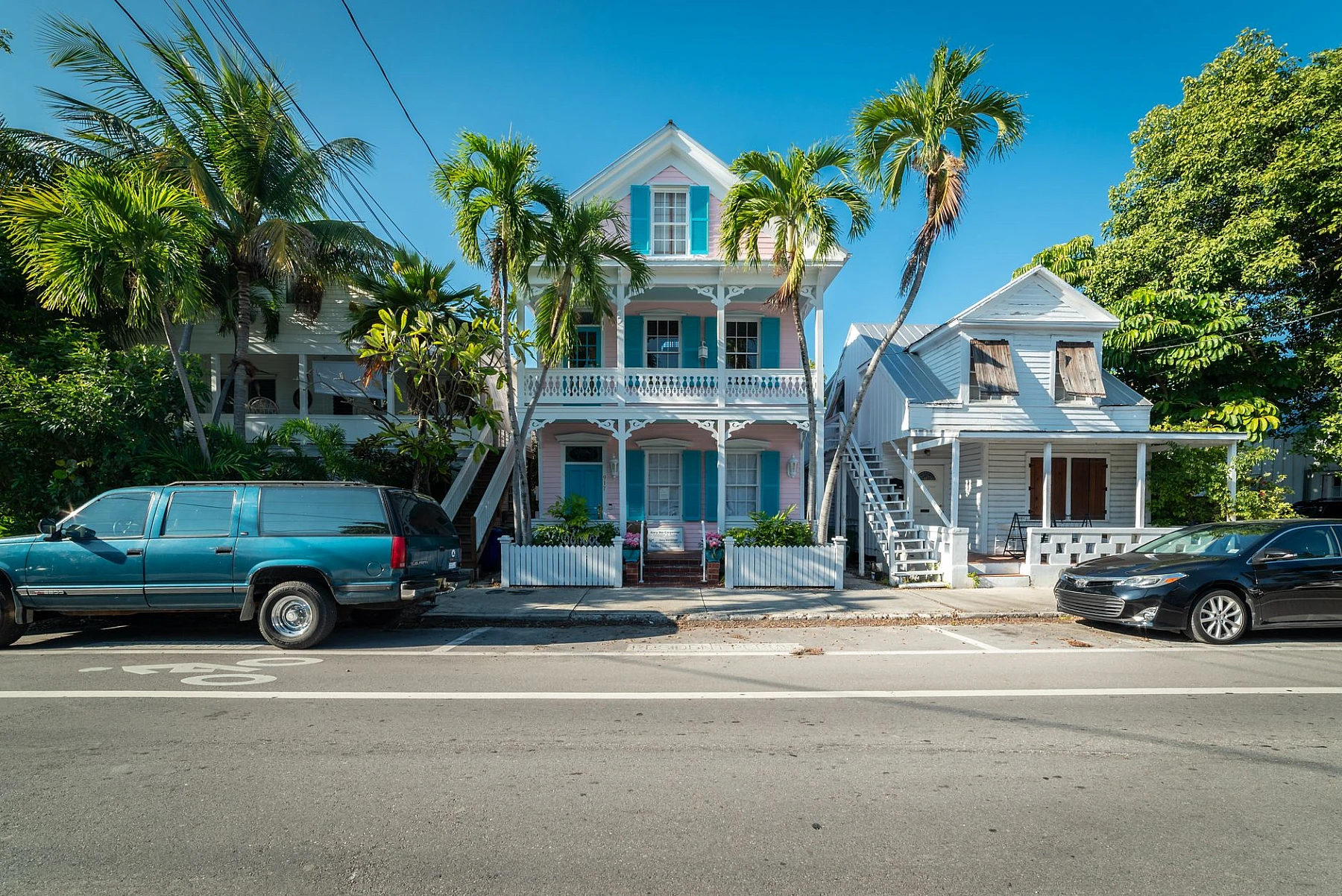 Bunte Conch-Häuser, das macht den Reiz von Key West aus.